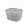 Корзина универсальная Plast Team Oslo, 274 x 229 x 153 мм, с крышкой, серый шторм фото