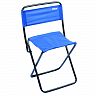 Стул походный складной Nika ПС2, со спинкой, синий фото