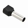Наконечник-гильза с изолированным фланцем IEK НГИ2 6-14, 2 x 6 мм², черный, 100 шт фото