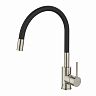 Смеситель для кухни Milardo Meal, с гибким изливом, черный/сатин фото