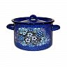 Кастрюля эмалированная СтальЭмаль с крышкой, 7 л, с декором фото