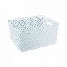 Корзина для хранения Альтернатива Плетенка, 35 x 29 x 17,5 см, белая фото